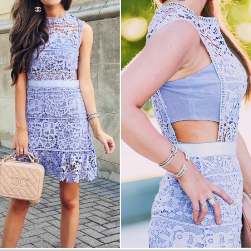 Goodnight Macaroon Tyra Lilac Lace Dress